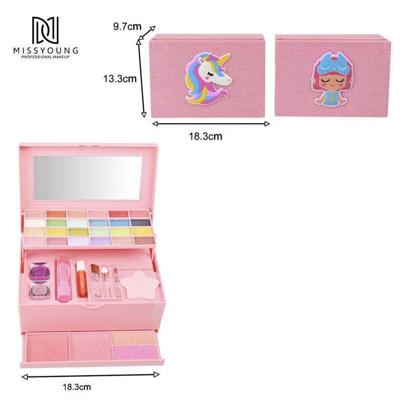 Attractive Price New Type Professional Manufacture Kids Makeup Case For Children Girl Makeup Set Cosmetics Kit Sets