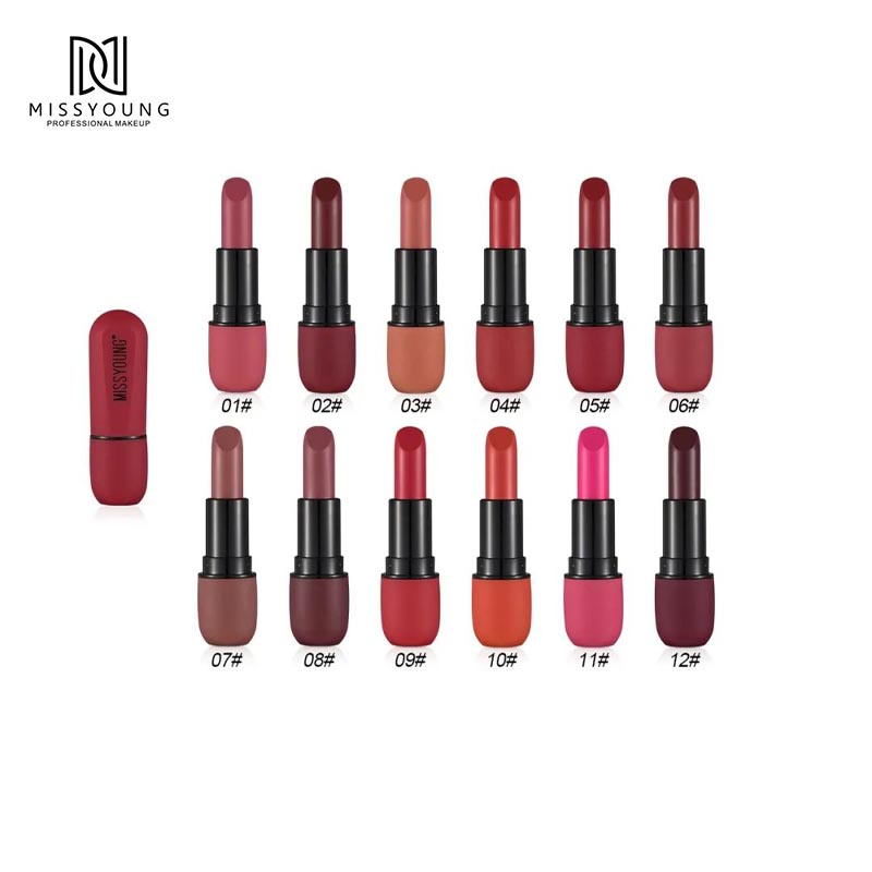 Long-Lasting Matte Lipstick Set 12 Pcs Multi Colored Lipstick Set