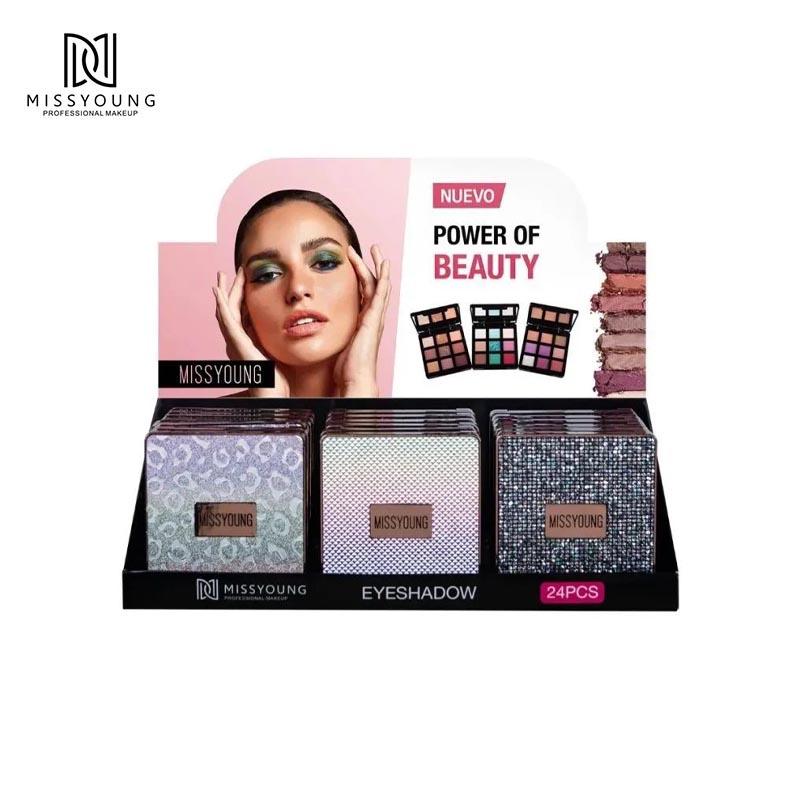 High Quality 9 Colors Customized Glitter Eyeshadow Delicate Eyeshadow Palette With Mirror