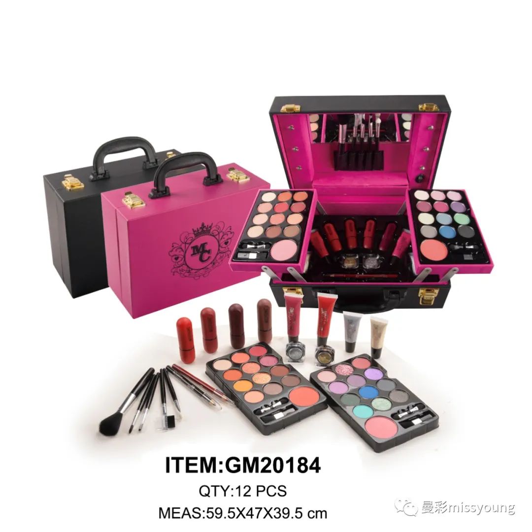 Miss Young Pink Or Black High Quality Makeup Kit With Reusable PU Box Eyeshadow Blush Highlight GM20184