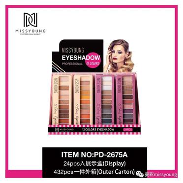 2023 New Miss Young Best Selling 4 Different Kinds Of 12 Colors Eye Shaow Palette PD-2675A