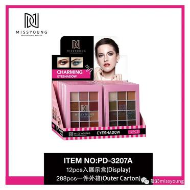 Miss Young Hot Sale 15 Colors Crystal Diamond Style Eyeshadow Palette Professional Eye Makeup Wholesale PD-3207A