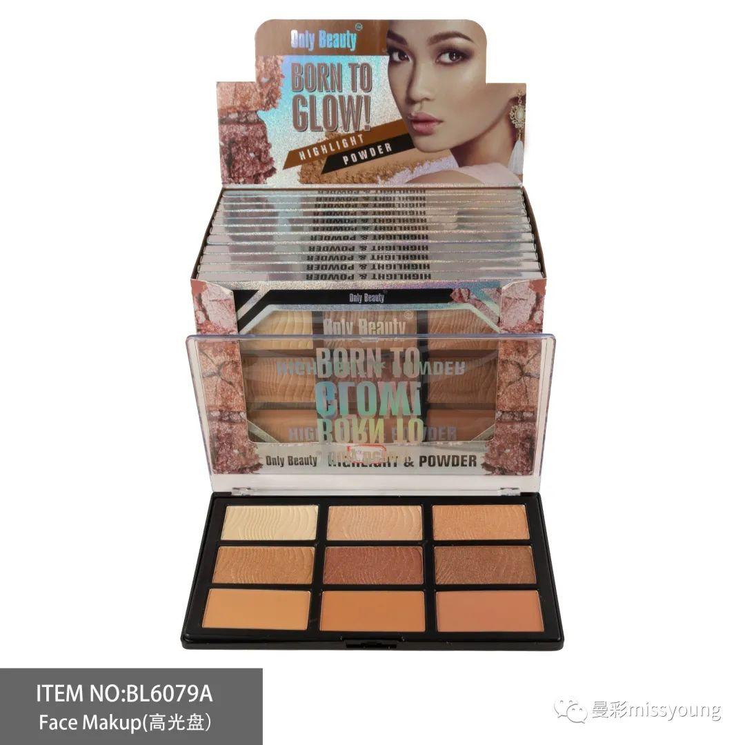 Miss Young Wholesale Makeup Pressed Powder Shimmer Highlighter Palette Face Beauty Highlight 9 Colors Highlighter Makeup BL6079A