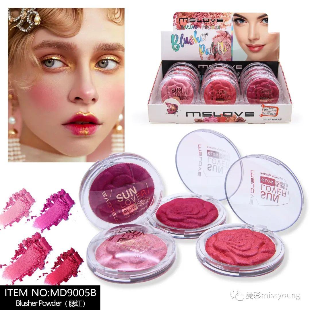 Miss Young Flower Shape Blush Custom Palette Romantic Beauty High Pigment Longlasting Organic Custom Brand Ladies Makeup MD9003A