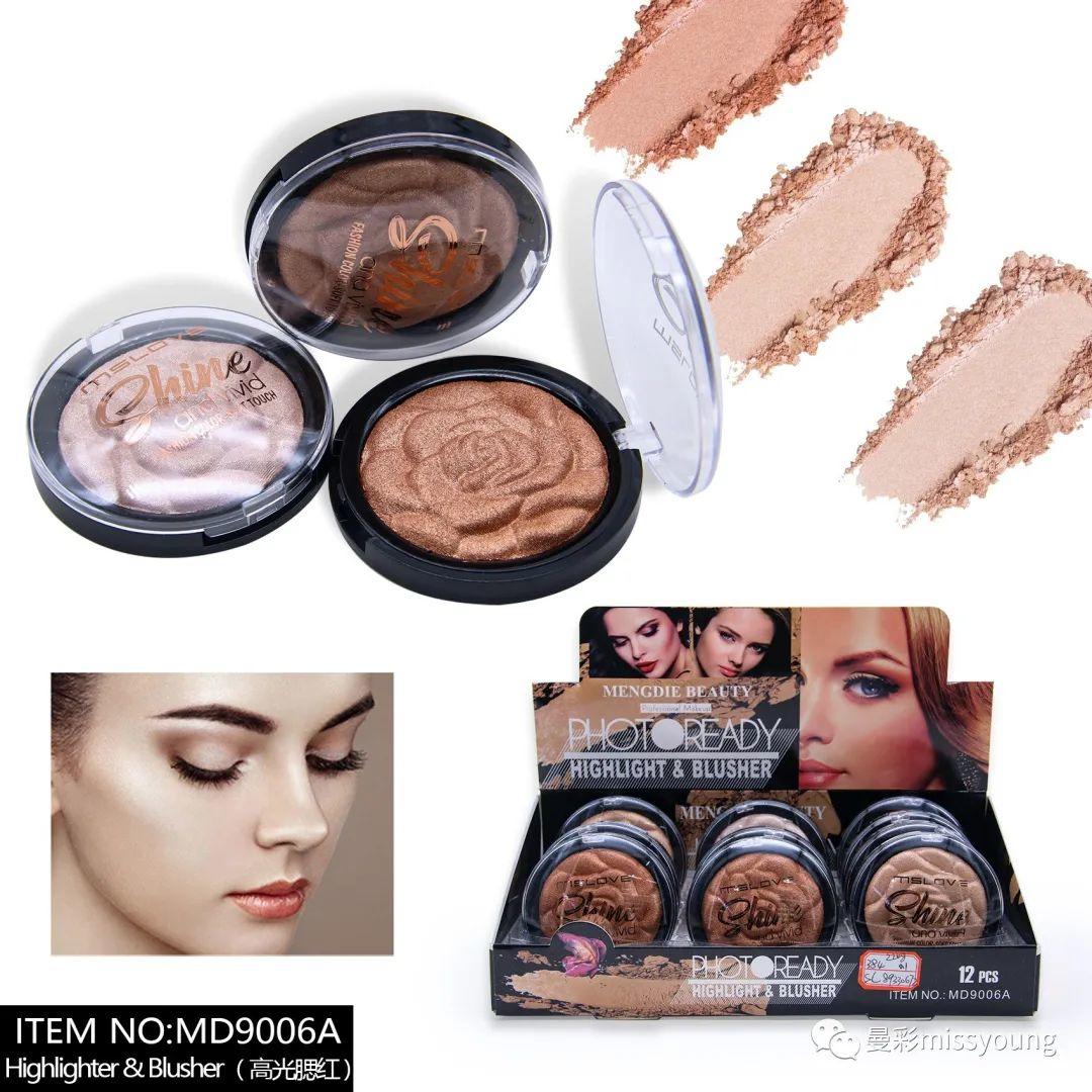 Miss Young Wholesale Makeup Shimmer Highlighter Palette Face Beauty Flower Shape Highlighter Makeup MD9006A
