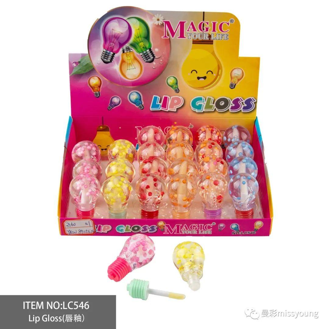 2023 New Kids Lip Balm Kids Manufacturer Customize Logo Lip Gloss Cute Bear Shape Colorful Makeup Set Wholesale Kids Toys LC546