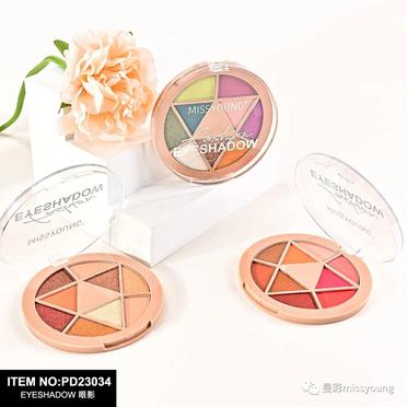 2023 Miss Young Hot Selling New 9 Colors Shield Shape Eye Shadow Palette PD23034