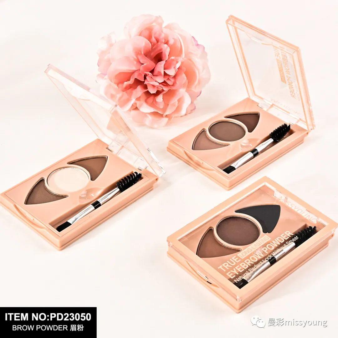 2023 Miss Young Hot Selling 3 Colors Eyebrow Palette With Brush PD23050