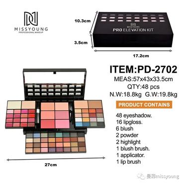 Miss Young New Eyeshadow Blush Highlighter Make Up Kit Cosmetic Set PD-2702
