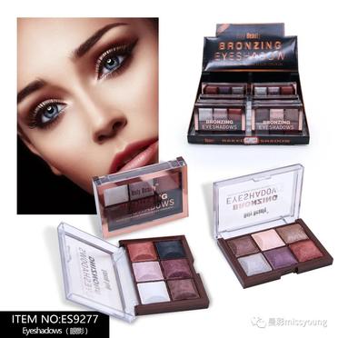 New Miss Young Hot Selling 4 Colors Hypotenuse Rectangle Eye Shadow Palette ES9277