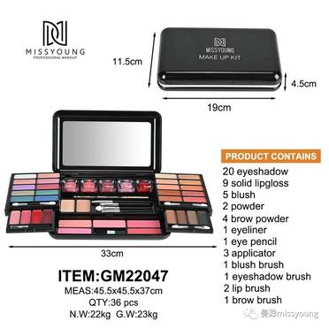 Miss Young New Eyeshadow Blush Highlighter Make Up Kit Cosmetic Set GM22047