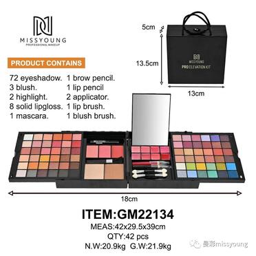 Miss Young New Eyeshadow Blush Highlighter Make Up Kit Cosmetic Set GM22134