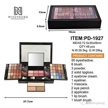 2023 Miss Young Makeup Kit 1 Kit Including All Eye Shadow Solid Lip Gloss Mascara PD-1927