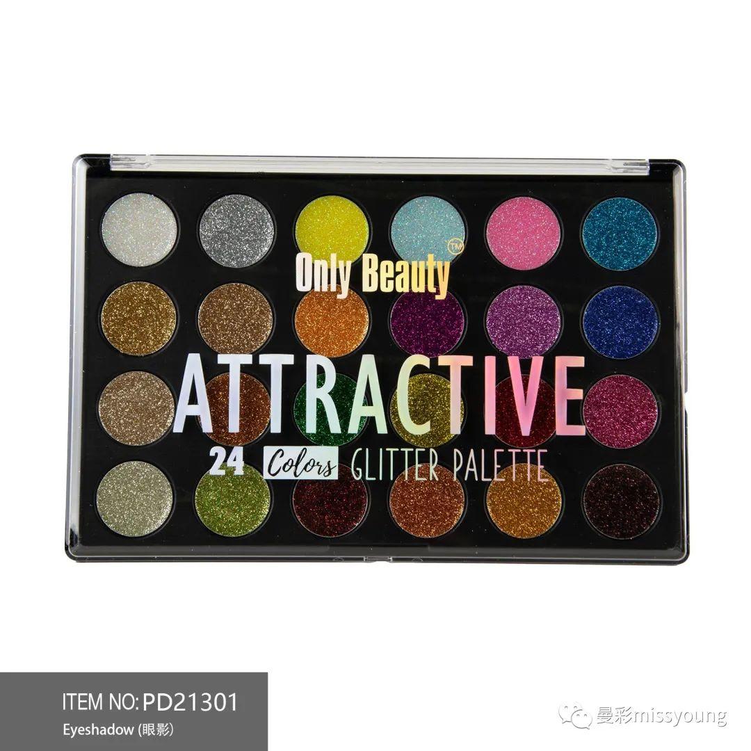 New Miss Young Hot Selling 24 Colors Glitter Eye Shadow Palette PD21301
