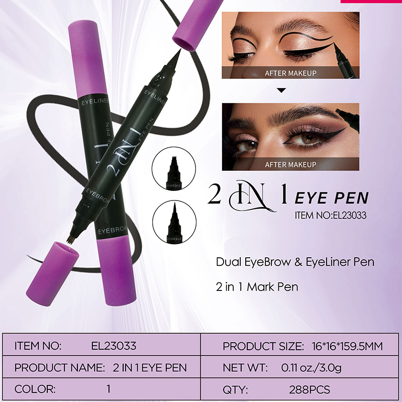 Hot Selling Dual EyeBrow & EyeLiner Mark Pen EL23033