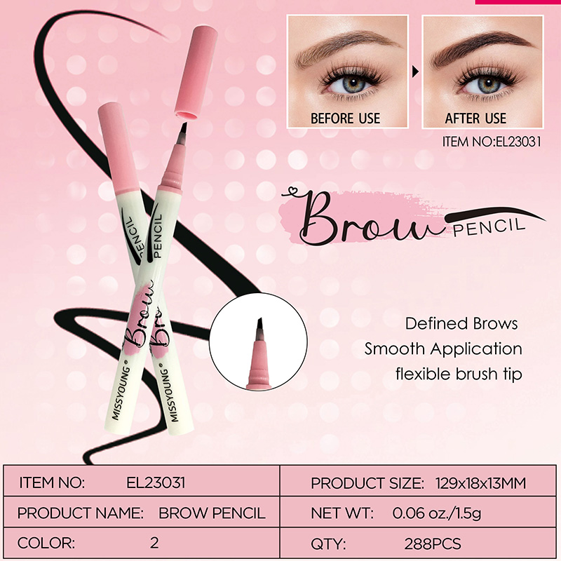 Hot Selling Flexible Brush Tip Brow Pencil EL23031