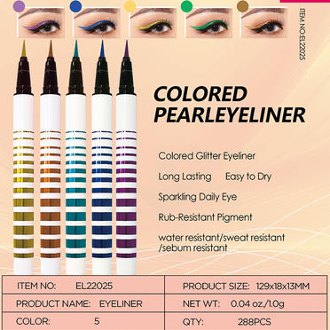 Sebum Resistant Colored Glitter Eyeliner EL22025