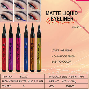 Rub-Resistant Pigment Colored Matte Eyeliner EL220