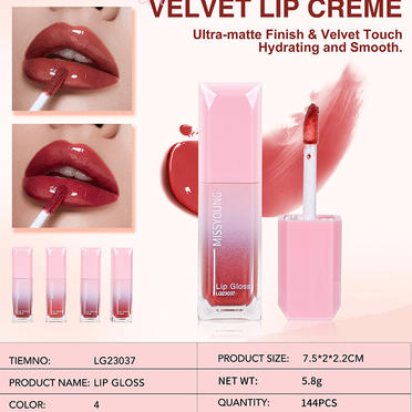 Ultra-matte Finish Hydrating and Smooth Velvet Lip Creme LG23037