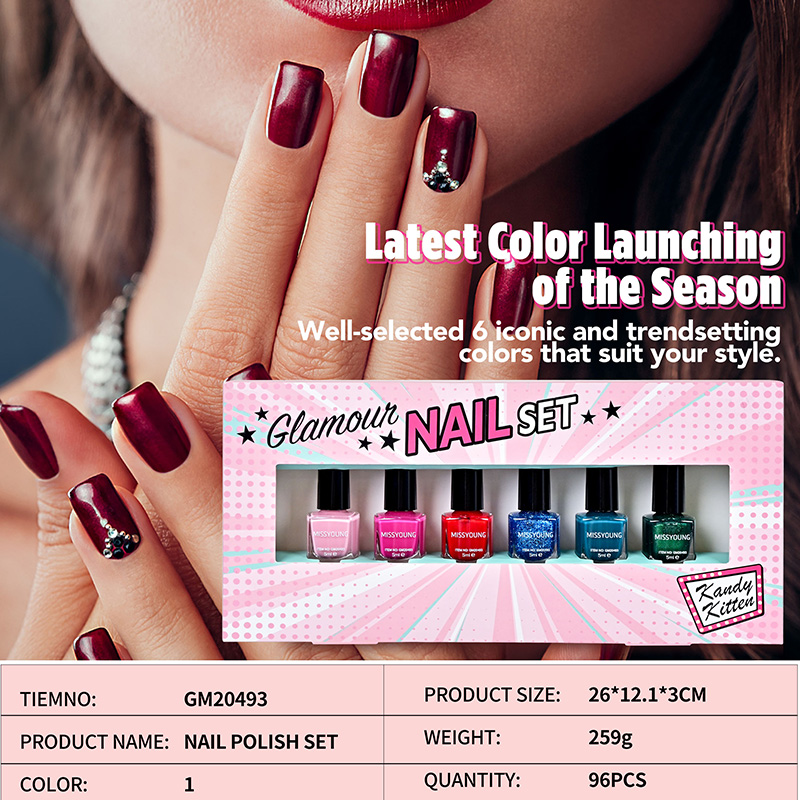 Supply Cheap Price Waterproof long-lasting bright color nail polish set GM20493