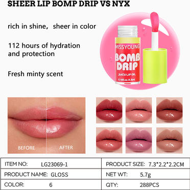 Supply Sheer Lip Bomp Drip Vs Nyx Maker LG23069-1