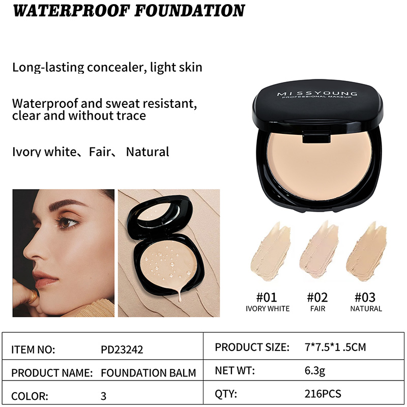 Wholesale Natural Long-lasting Waterproof Foundation PD23242