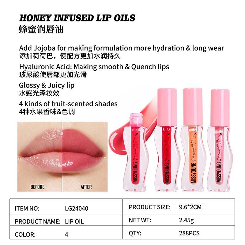 Honey Infused Lip Oils LG24040