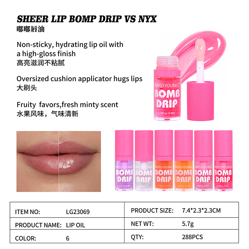 Sheer Lip Bomp Drip Vs Nyx LG23069