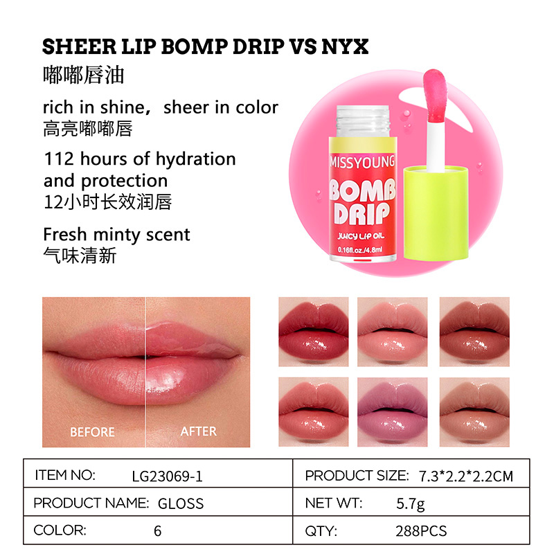 Sheer Lip Bomp Drip Vs Nyx LG23069-1