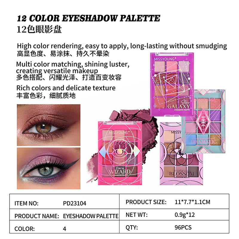 12 Color Eyeshadow Palette PD23104