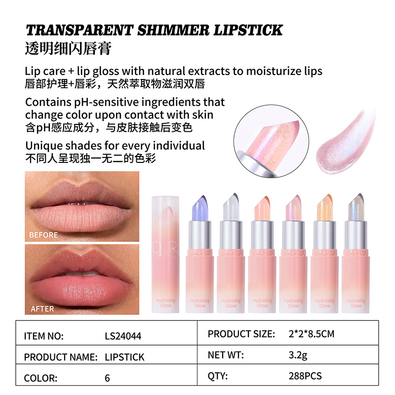 Transparent Shimmer Lipstick LS24044